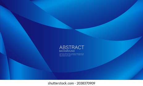 Fondo abstracto de degradado azul, vector de fondo de forma ondulada, fondo web, textura mínima, diseño de portada, plantilla de volante, banner, portada de libro, gradientes de patrón geométrico, papel tapiz.
