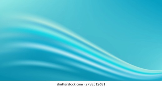 Blue gradient abstract bg featuring gentle light effects and smooth wave patterns. Clean, minimal design background ideal for modern tech, medical presentations and creative projects. Vector illustration