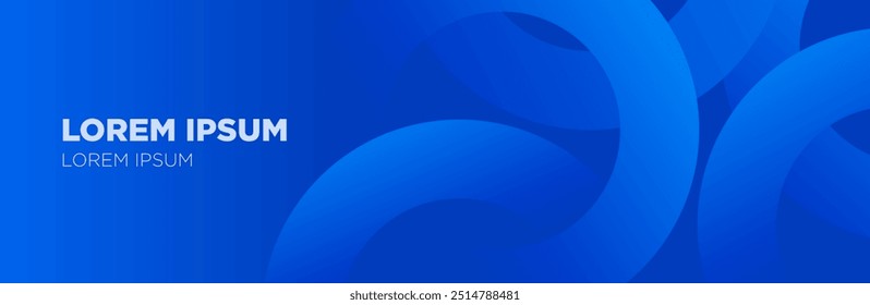 Blue gradient abstract circle shape background vector design