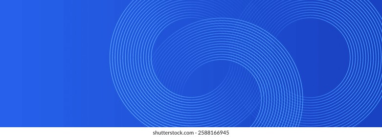 Blue gradient abstract circle shape background vector design