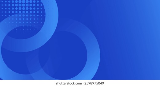 Blue gradient abstract circle shape background vector design