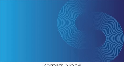 Blue Gradient Abstract Circles Design Background With Concentric Rings For Modern Tech And Branding