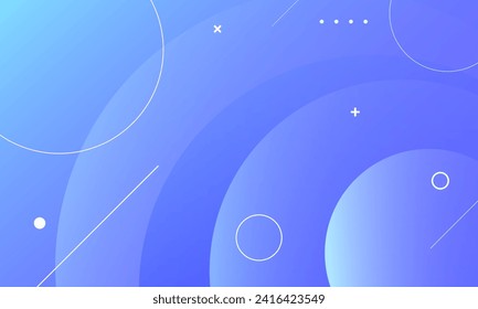 Blue gradient abstract geometric background. Vector illustration