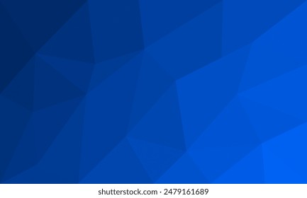 Blauer Farbverlauf in abstrakter Polygonform-Hintergrundstruktur. moderne Mosaik-Illustration mit Dreiecksform-Muster-Elementen für Anzeige, Business, Website, Oberfläche, Werbung, Anzeige, Idee