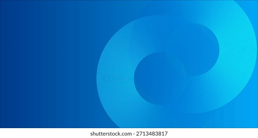 Anillos Abstractas De Gradiente Azul Con Círculos Concéntricos Para Proyectos Modernos De Tecnología Y Diseño – Fondo De Stock eps10