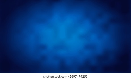 Blue Gradient Abstract Studio Background With Cloud Smoke Texture Effect Vector Illustration