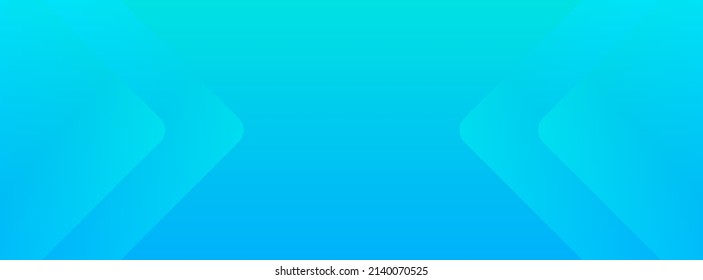 Blue gradient abstract vector long banner. Business minimal background with arrows and copy space for text. Social media header, web banner