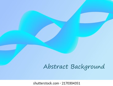 línea de onda abstracta de gradiente azul, patrón liso, concepto de curva ciberpunk de tecnología de la comunicación, red de Internet.