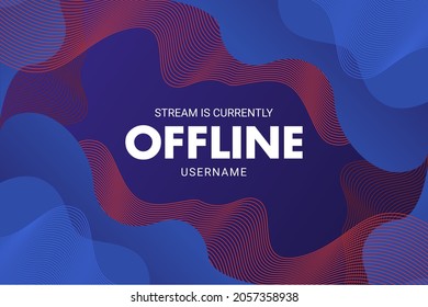 Blue Gradient Abstract Wave Offline twitch Banner Background Template