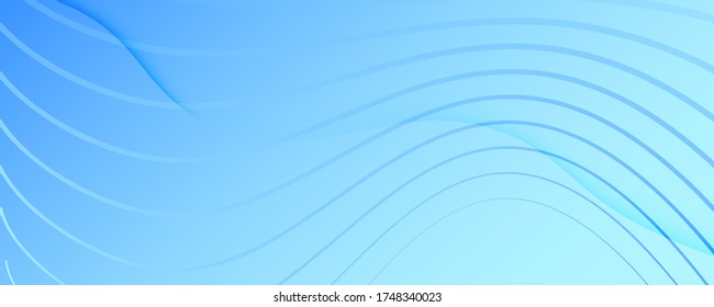 Blue Gradient Background. 3d Fluid Shapes Brochure. Vector Technology Movement. Light Futuristic Website. Gradient Background. Flow Graphic Concept. Abstract Banner. Gradient Background.