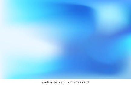 Fondo de degradado azul. Abstractas fondo creativo de gradiente holográfico azul celeste borroso. Abstractas fondo de gradación de colores pastel minimalista. Ilustración vectorial.
