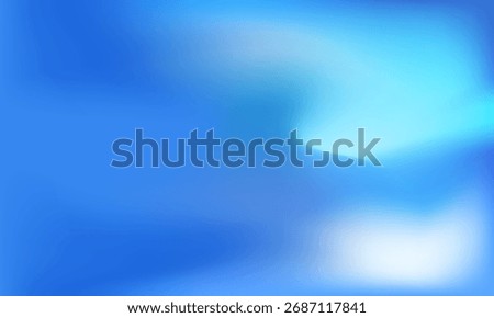 Blue gradient background. Abstract blurred holographic blue sky gradient creative backdrop. Abstract minimalist pastel colore gradation background. Vector illustration.
