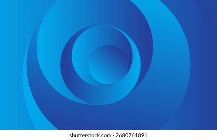 Fundo de gradiente azul. Abstrato círculo papel de corte de cor suave composição. design moderno