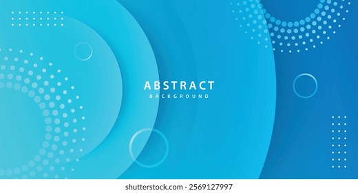 blue gradient background. abstract dots illustration. realistic vector 3D wave circle texture