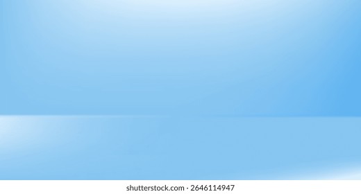 Blue gradient background, Abstract studio presentation product. Vector illustration.