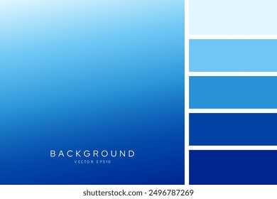 Blue gradient background color transition style with palettes