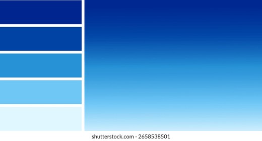 Blauer Farbverlauf Hintergrund Farbübergang Stil mit Paletten, modernes Design