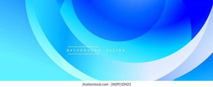 Blue gradient background with curved lines. Smooth shapes create modern design. Light blue, vibrant tones, simple aesthetic.