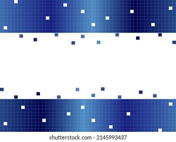 Blue gradient background, digital cyberspace style, frame, headline
