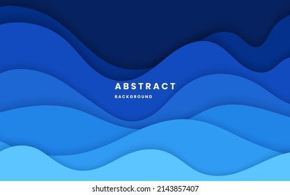 Blue gradient background dynamic wavy light and shadow. liquid dynamic shapes abstract composition. modern elegant design background. illustration vector 10 eps.