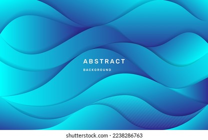 Blue gradient background dynamic wavy light and shadow. liquid dynamic shapes abstract composition. modern elegant design background. illustration vector 10 eps