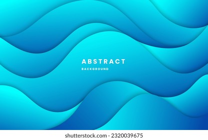 Blue gradient background dynamic wavy light and shadow. liquid dynamic shapes abstract composition. modern elegant design background. Illustration vector 10 eps.