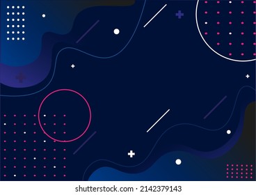 blue gradient background with geomatical shapes