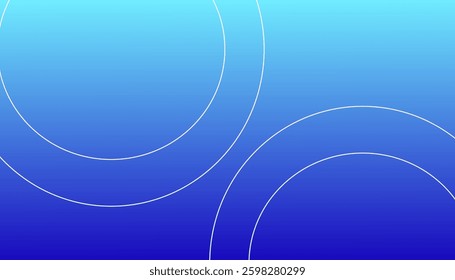  Blue gradient background with geometric white line circles, creating a sleek and modern abstract design. Perfect for branding, web design, posters, and digital artwork