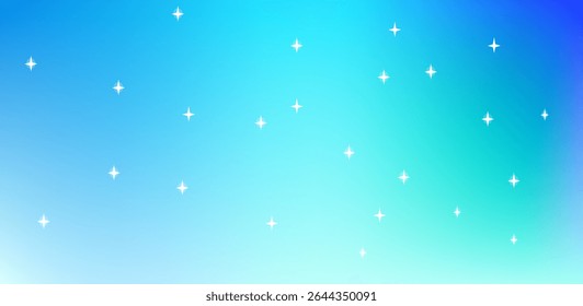 Blue gradient background with glowing star designs, perfect for dreamy, night-themed, or celestial digital artworks and abstract design templates.