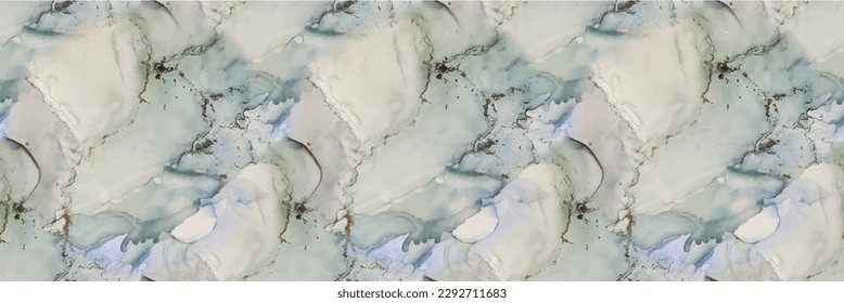 Blue Gradient Background. Golden Water Color Marble. Foil Art Paint. Marble Gold Alcohol Ink. Light Seamless Pattern. Green Marble Watercolor. Bronze Vector Ink Watercolor. Vector Abstract Painting.