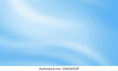 Blue gradient background with light curve design. Vector illustration.
