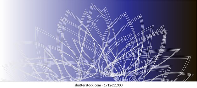 
Blue gradient background with light linear outline. Banner. Meditation. Relaxation.