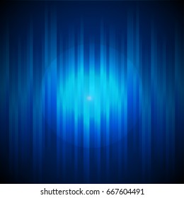 Blue gradient background with lines and glow circle in center. Vector illustration. EPS10
