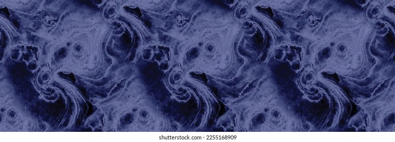 Blue Gradient Background. Ocean Elegant Texture. Navy Tile Marble Watercolor. Navy Marble Sea Pattern. Water Color Splash Wall. Blue Rock Paint. White Alcohol Ink Background. Vector Seamless Painting