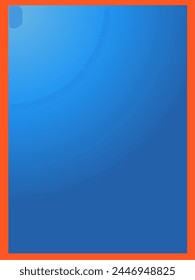 Blue gradient background with red frame