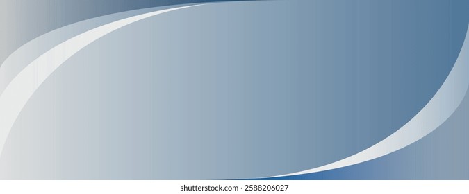 Blue gradient background with smooth curves. The background features a sleek, modern style with a blue color and soft texture. Minimal abstract gradient curve vector background