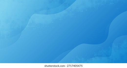 A blue, blue gradient background with a smooth texture and dotted pattern, creating a modern, abstract background design. Gradient patterned background vector. Blue background.