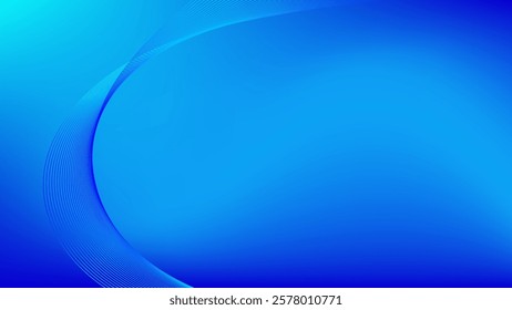 blue gradient background with a smooth transition between light and dark blue shades. Additionally, there is a curved, semi-transparent wave-like design that adds depth and a modern touch