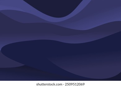 Fundo de gradiente azul com ondas suaves curvas para elegante Web Graphic Design.eps