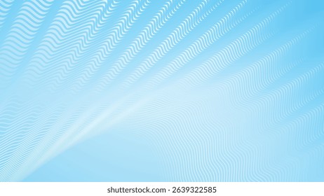 Blue gradient background with stripes wave line pattern