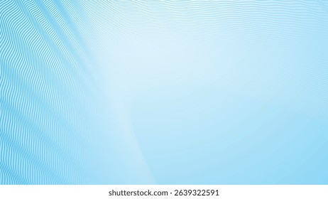 Blue gradient background with stripes wave line pattern