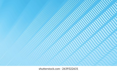 Blue gradient background with stripes wave line pattern