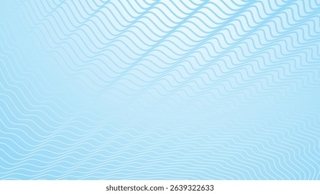 Blue gradient background with stripes wave line pattern