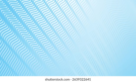 Blue gradient background with stripes wave line pattern