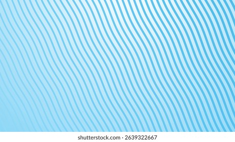 Blue gradient background with stripes wave line pattern