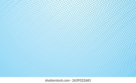 Blue gradient background with stripes wave line pattern
