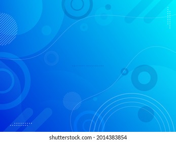 blue gradient background with various shapes circle effect