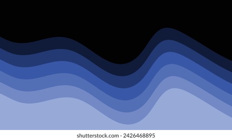 Fondo de pantalla de degradado azul con línea de curva para el fondo o la presentación