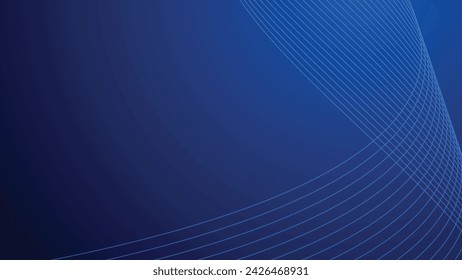 Blue gradient background wallpaper with curve line for backdrop or presentation