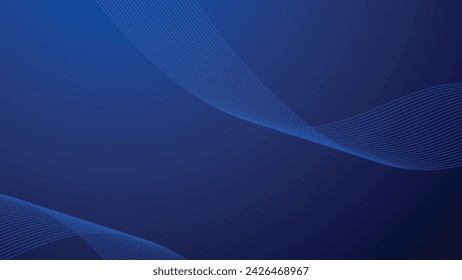 Blue gradient background wallpaper with curve line for backdrop or presentation
